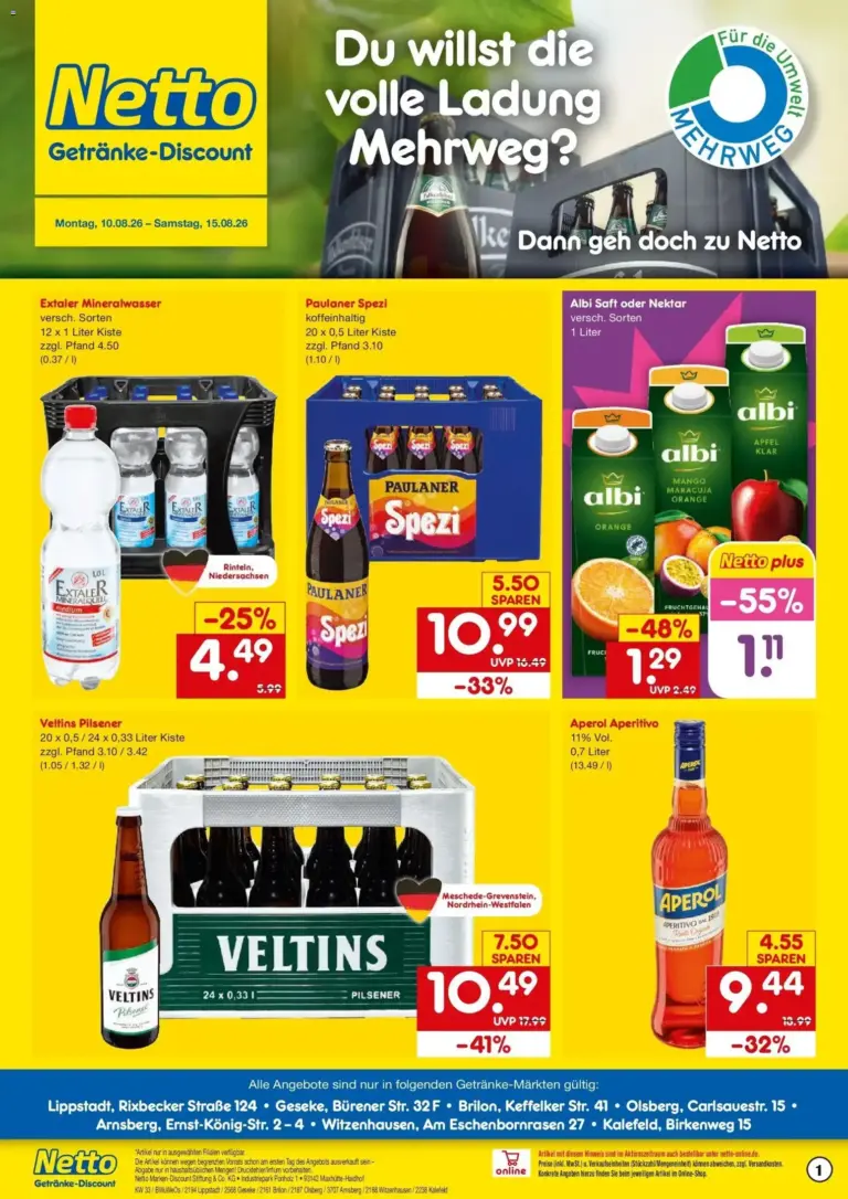 Netto Marken-Discount Prospekt Lippstadt ab 10.08.2026
