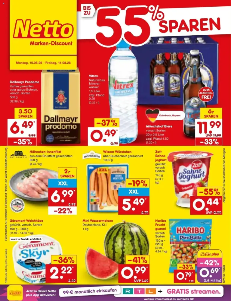 Netto Marken-Discount Prospekt Oberhaid ab 10.08.2026