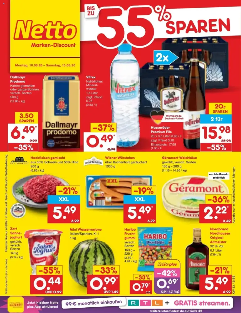 Netto Marken-Discount Prospekt Nordhausen ab 10.08.2026