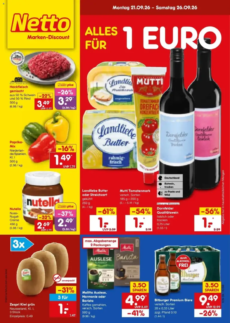 Netto Marken-Discount Prospekt Baesweiler ab 21.09.2026