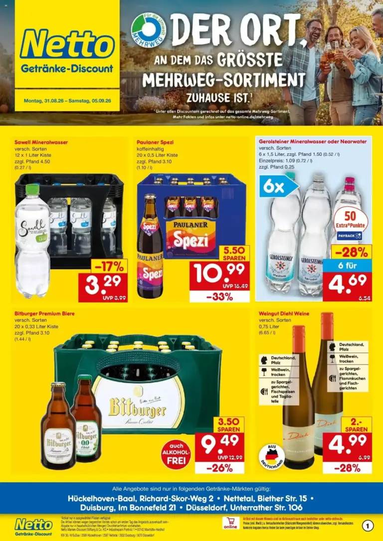 Netto Marken-Discount Prospekt Nettetal ab 31.08.2026
