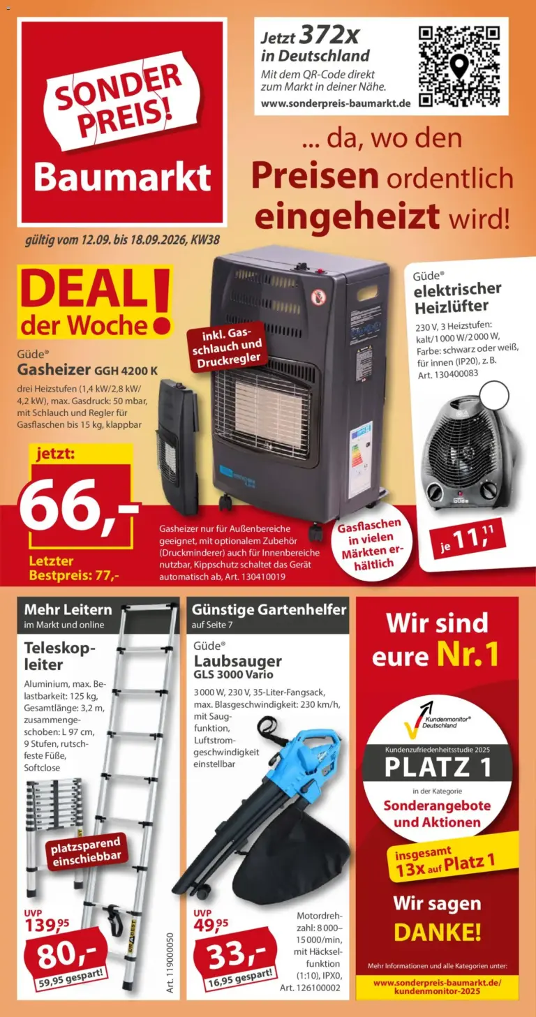 Sonderpreis Baumarkt Prospekt ab 12.09.2026